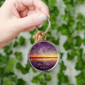 Violet Sunset en Stars  Sleutelhanger (Hand)