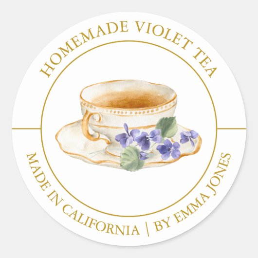 Violet Tea Modern label (Voorkant)