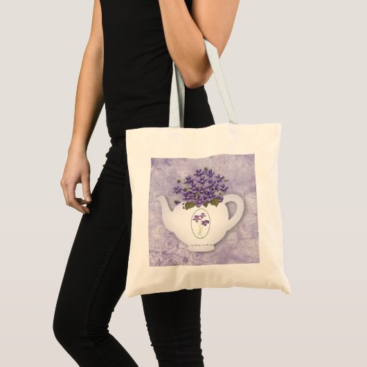 Violet Teapot Canvas tas (Voorkant (product))