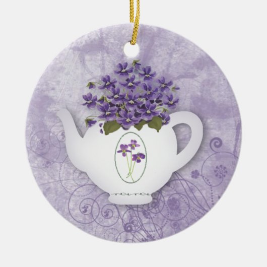 Violet Teapot Ornament (Voorkant)