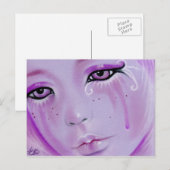 Violet Tears Sad Girl Briefkaart (Voorkant / Achterkant)