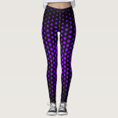 Violet Techno Dot Pattern Leggings (Voorkant)