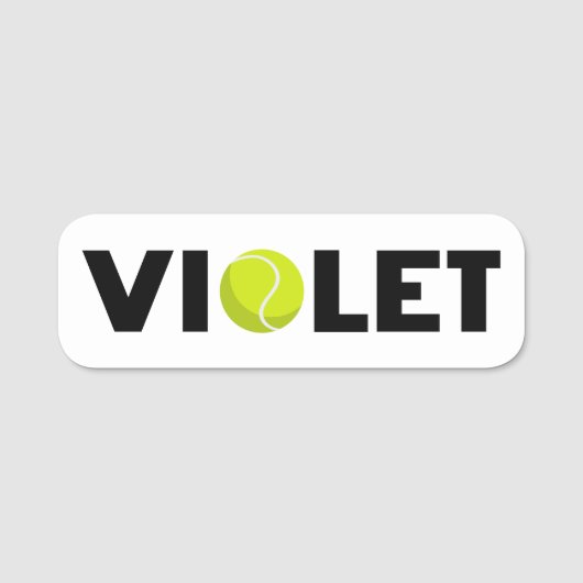 Violet Tennis Naamplaatje (Voorkant)
