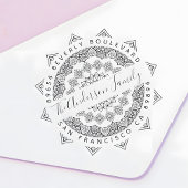 Violet Third Eye Mandala Script Retouradres Zelfinktende Stempel