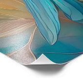 Violet Throated Songbird Fantasy Bird Foto Afdruk (Hoek)