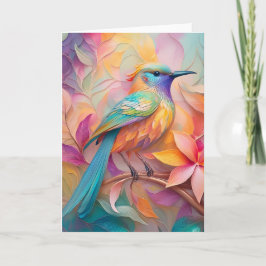 Violet Throated Songbird Fantasy Bird Kaart