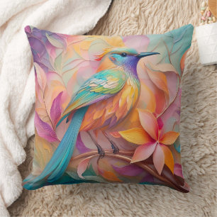 Violet Throated Songbird Fantasy Bird Kussen