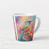 Violet Throated Songbird Fantasy Bird Latte Mok (Rechterhoek)