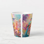 Violet Throated Songbird Fantasy Bird Latte Mok (Voorkant)