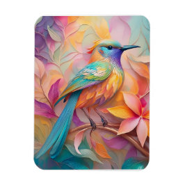 Violet Throated Songbird Fantasy Bird Magneet