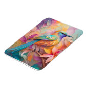 Violet Throated Songbird Fantasy Bird Magneet (Linkerzijde)