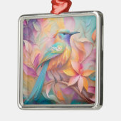 Violet Throated Songbird Fantasy Bird Metalen Ornament (Links)