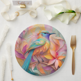 Violet Throated Songbird Fantasy Bird Papieren Bordje