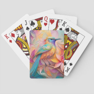 Violet Throated Songbird Fantasy Bird Pokerkaarten