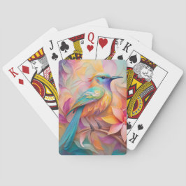 Violet Throated Songbird Fantasy Bird Pokerkaarten