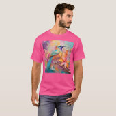 Violet Throated Songbird Fantasy Bird T-shirt (Voorkant volledig)