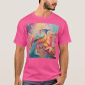 Violet Throated Songbird Fantasy Bird T-shirt (Voorkant)