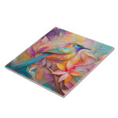 Violet Throated Songbird Fantasy Bird Tegeltje (Zijkant)