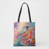 Violet Throated Songbird Fantasy Bird Tote Bag (Voorkant)