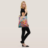 Violet Throated Songbird Fantasy Bird Tote Bag (Op model)