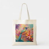 Violet Throated Songbird Fantasy Bird Tote Bag (Achterkant)