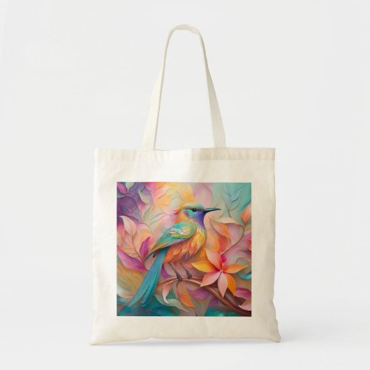 Violet Throated Songbird Fantasy Bird Tote Bag (Voorkant)