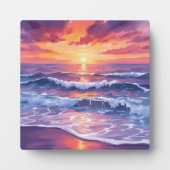 Violet Tide | Paarse Zonsondergang Geschilderde Oc Fotoplaat (Voorkant)