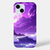 Violet Tide Under the Moon – Fantasy Ocean iPhone Case-Mate iPhone Case (Achterkant)