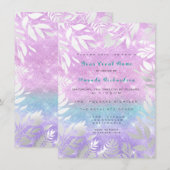 Violet Tiffany Glitter Ombre Floral Sparkly Bride Kaart (Voorkant / Achterkant)