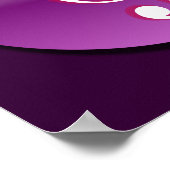 Violet Treble Clef Button Poster (Hoek)