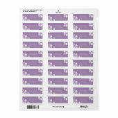 Violet Tropische Waterverf Bloemen Adresetiketten Etiket (Full Sheet)