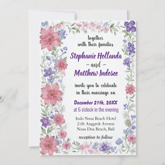 Violet Trouw Bescheidenheid Zachte Kracht van Lief Kaart (Voorkant)