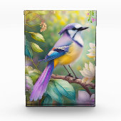 Violet Tufted Jay Fantasy Bird Fotoblokken (Voorkant)