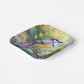 Violet Tufted Jay Fantasy Bird Papieren Bordje (Gebogen)