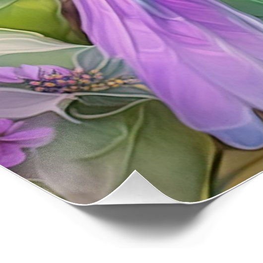 Violet Tufted Jay Fantasy Bird Perfect Poster (Hoek)