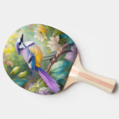 Violet Tufted Jay Fantasy Bird Tafeltennisbatje (Zijkant)