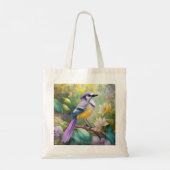 Violet Tufted Jay Fantasy Bird Tote Bag (Achterkant)