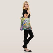 Violet Tufted Jay Fantasy Bird Tote Bag (Op model)