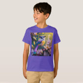 Violet Tufted Yellow Breasted Fantasy Bird T-shirt (Voorkant volledig)