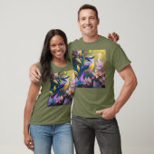 Violet Tufted Yellow Breasted Fantasy Bird T-shirt (Unisex)