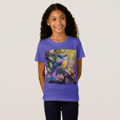 Violet Tufted Yellow Breasted Fantasy Bird T-shirt (Voorkant volledig)