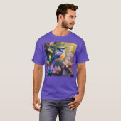 Violet Tufted Yellow Breasted Fantasy Bird T-shirt (Voorkant volledig)