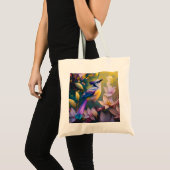 Violet Tufted Yellow Breasted Fantasy Bird Tote Bag (Voorkant (product))