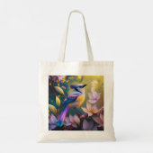 Violet Tufted Yellow Breasted Fantasy Bird Tote Bag (Achterkant)