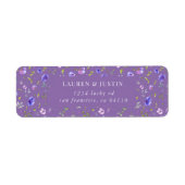 violet tuinelegant floral Return Label (Voorkant)