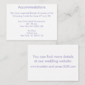 Violet Tulip Trouwaccommodatie Visitekaartjes Informatiekaartje (Voorkant / Achterkant)