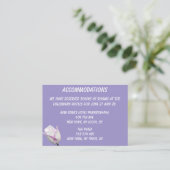 Violet Tulip Wedding Accommodations Visitekaartjes Informatiekaartje (Staand voorkant)