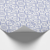 Violet Tulip & White Damask Gift Wrap Cadeaupapier (Hoek)