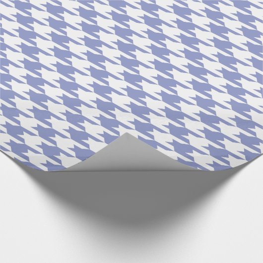 Violet Tulip & White Houndstooth Pattern Cadeaupapier (Hoek)