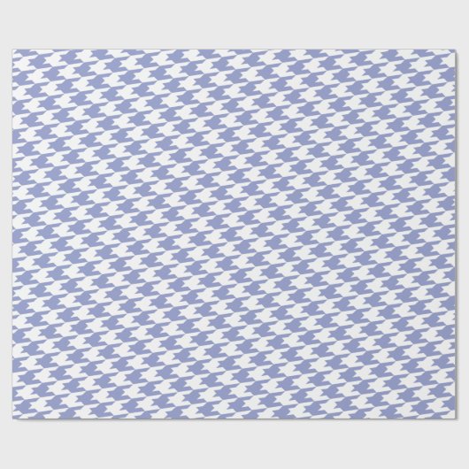 Violet Tulip & White Houndstooth Pattern Cadeaupapier (Vlak)
